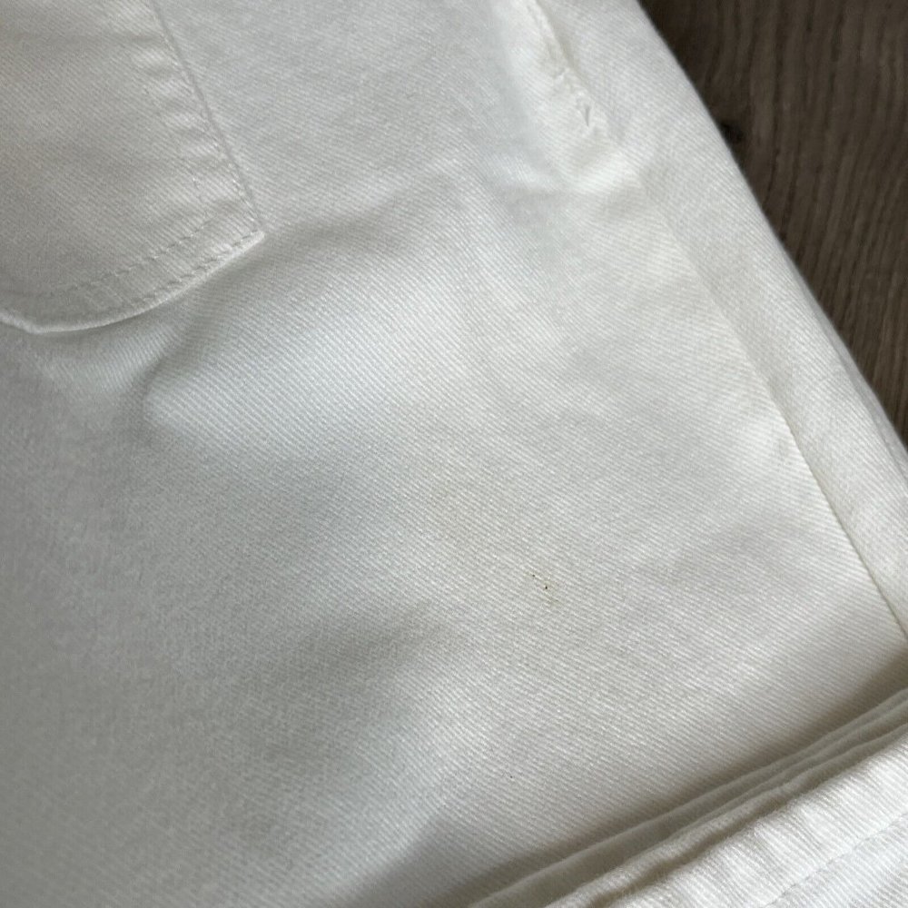 Anne Klein Jeans Womens 14 White 5 Pocket Jeans Embroidery detail at Hem - Picture 13 of 14